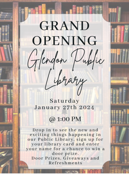 Glendon Public Library Grand Opening